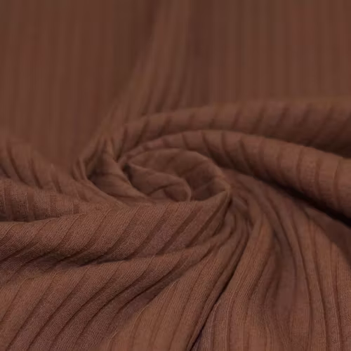 Wide Drop Needle Rib Light Brown