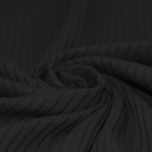 Wide Drop Needle Rib Black