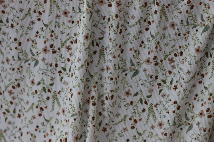 Restbit Rib Knit Jersey Millefleur