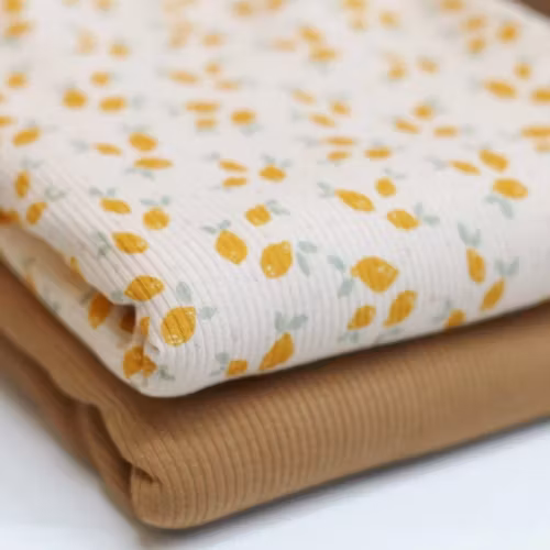 Rib Knit Jersey Lemons