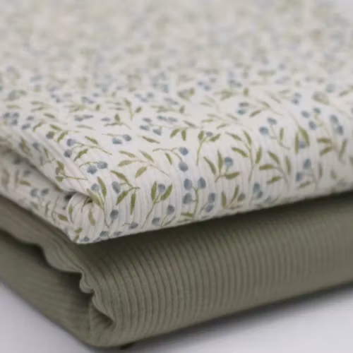 Rib Knit Jersey Blueberry Plant