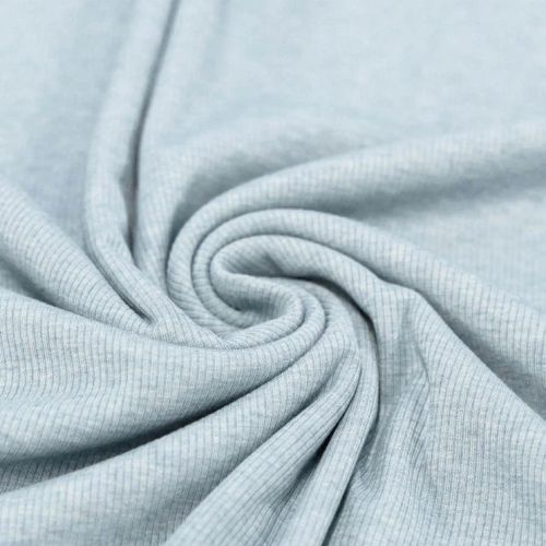 Rib Knit Jersey Blue Melange