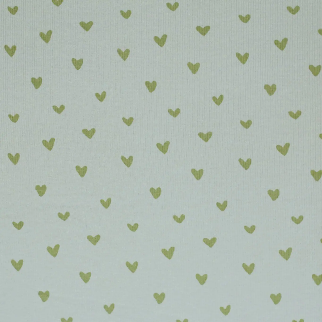 Rib Knit Jersey Hjärtan Dusty Green