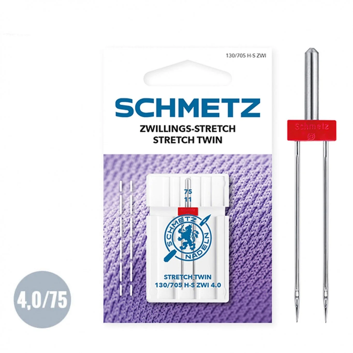 Schmetz Stretch Tvillingnål 4,0/75 – 130/705 H-S ZWI