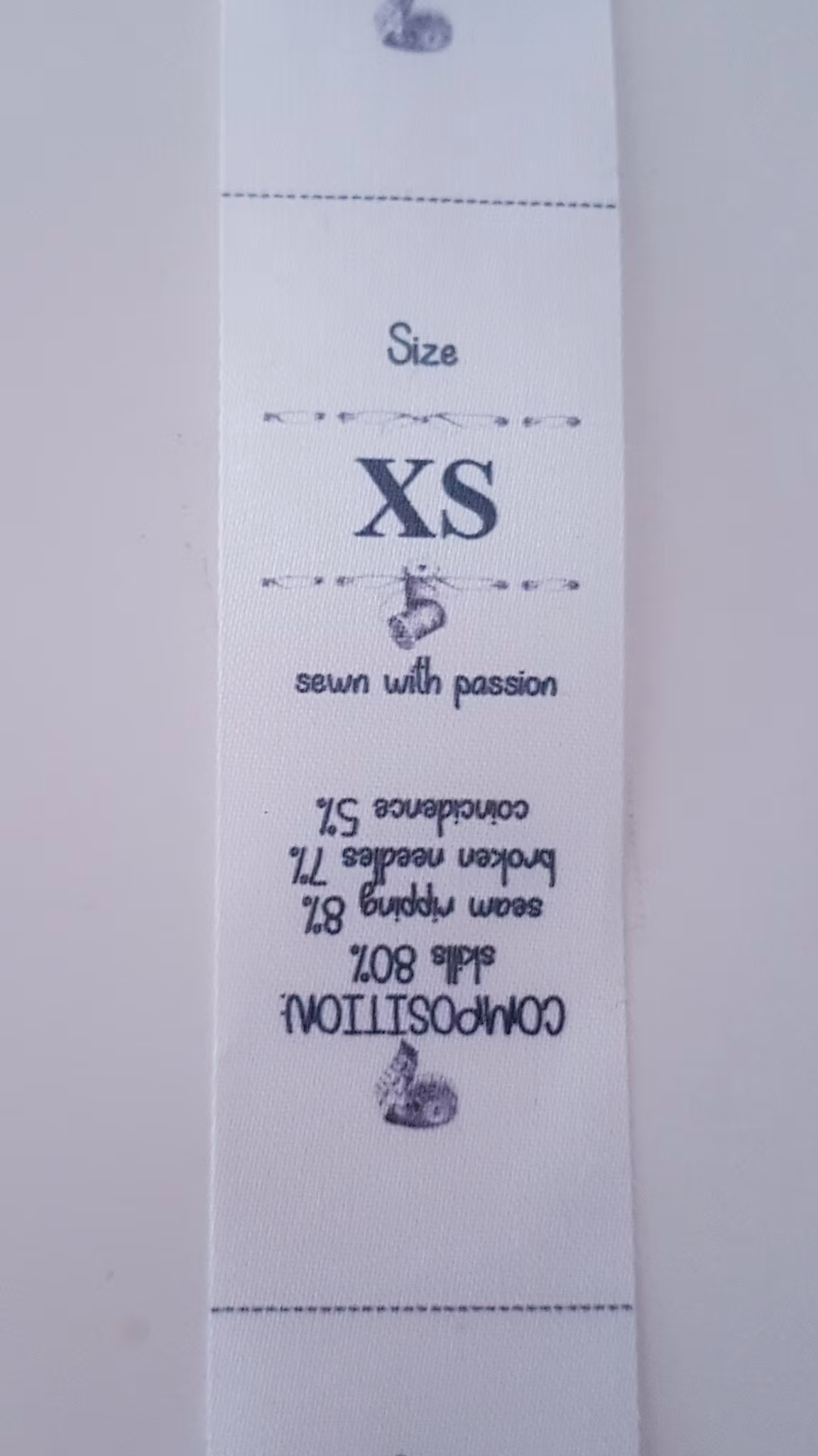 Storlekslappar XS-XL 9st