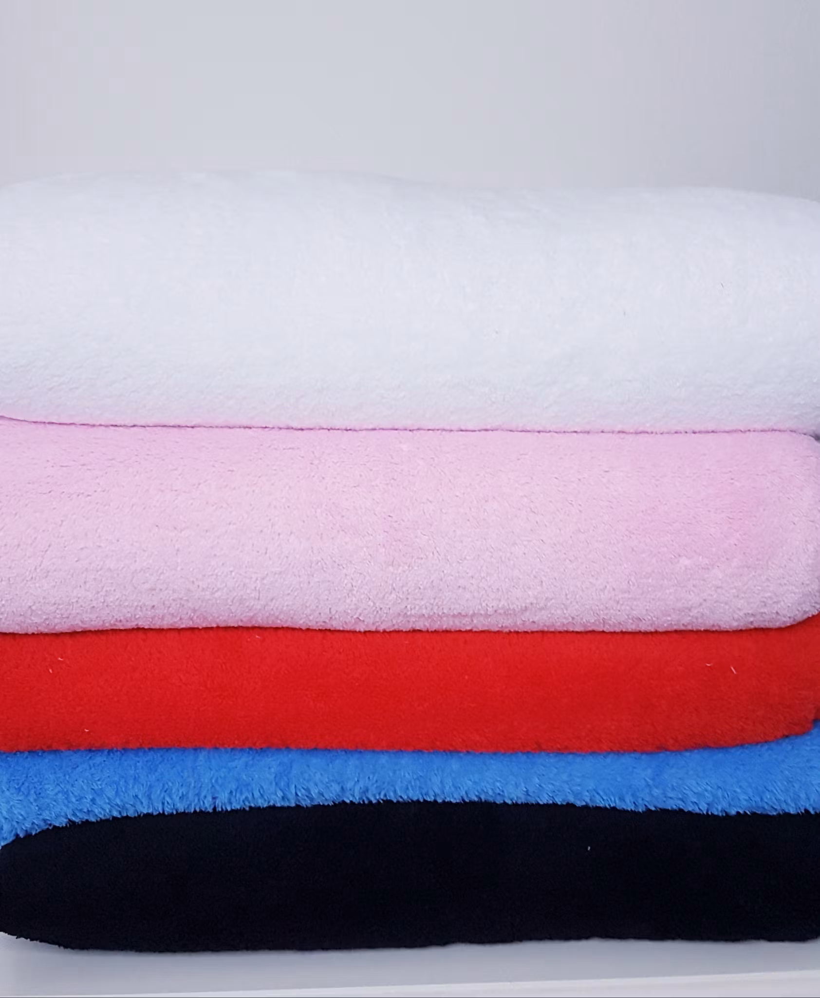 Teddy minky fleece fluffig fluffigt tyg rosa