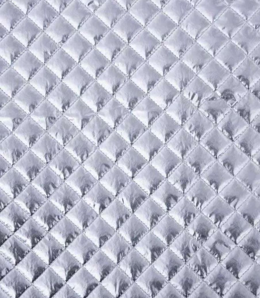 Quilt med foder jacka 3d metalic