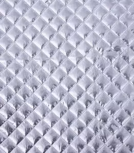 Quilt med foder Silver Matalic 3D