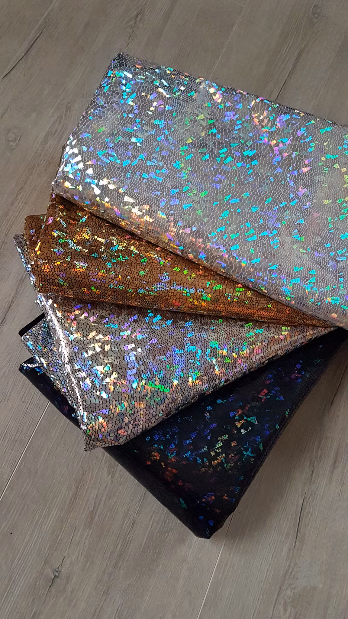 Metallic Lycra Holo Silver