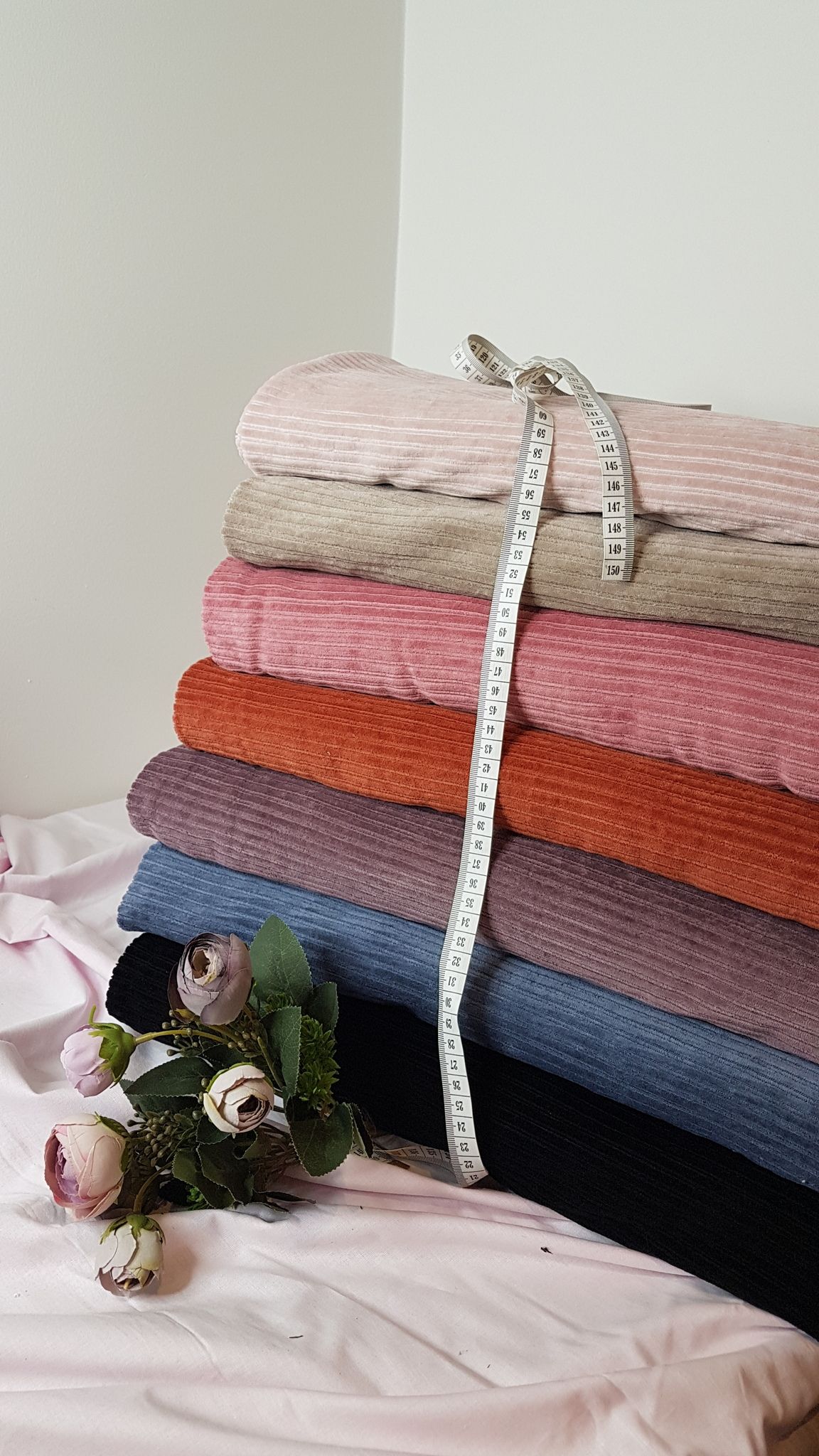 Jersey Corduroy  Manchester ljusrosa nr 7