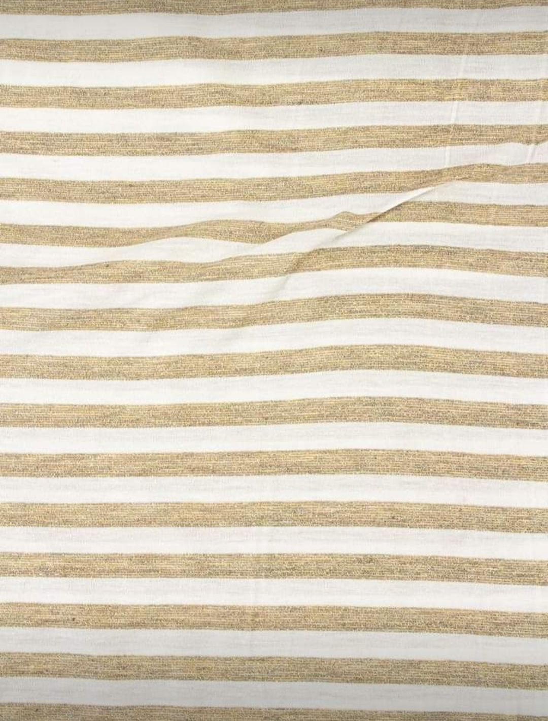 Randig Guld och Vitt, Glittrig Single Jersey Viscose OUTLET