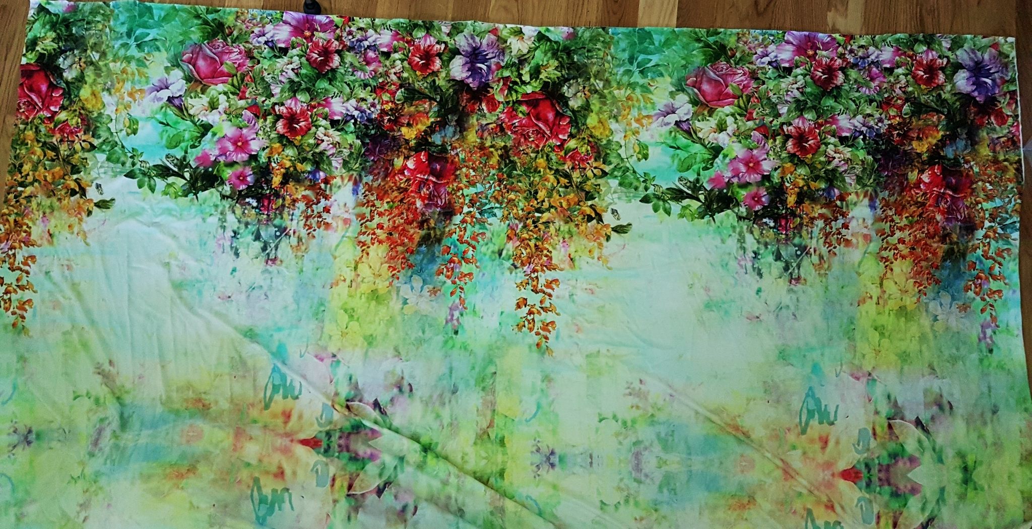 Blommor Sommar Äng Single Jersey viscos 75cm