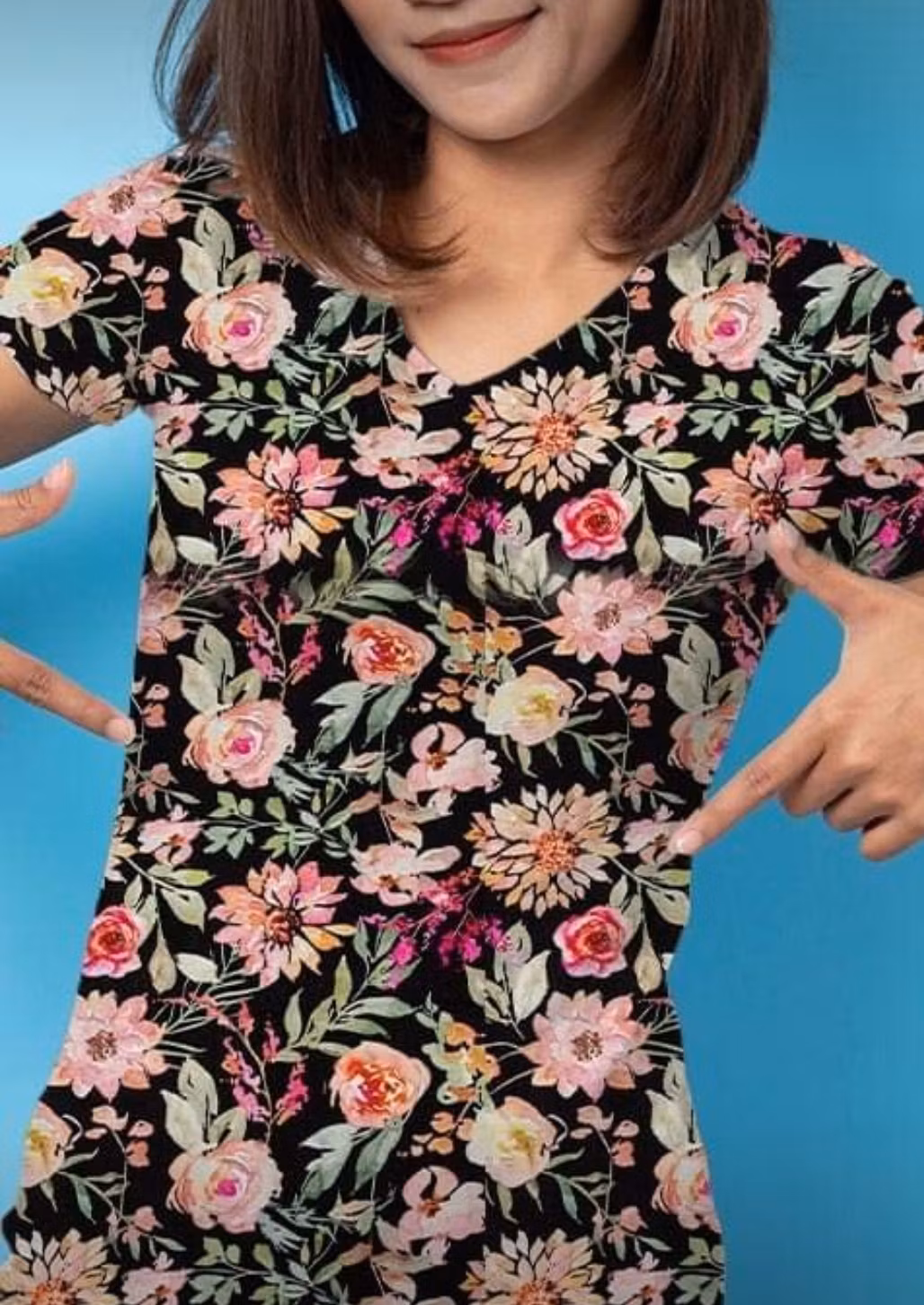 Blommor Single Jersey