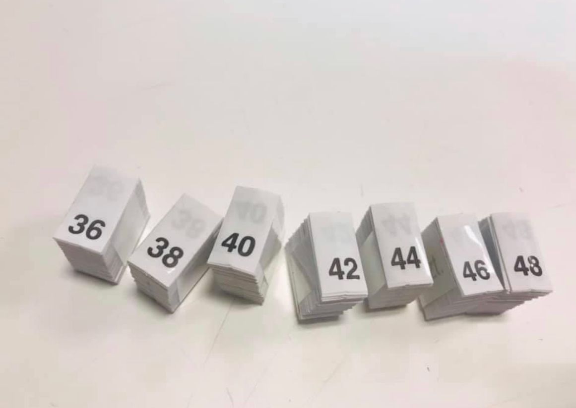 Storlekslappar 36-48