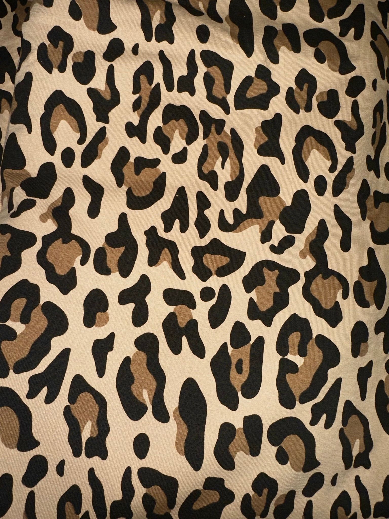 Tyg tyger French Terry college jogging öglad baksida Leo leopard
