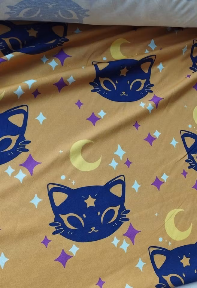 Tyg tyger trikå singel Jersey katt katter