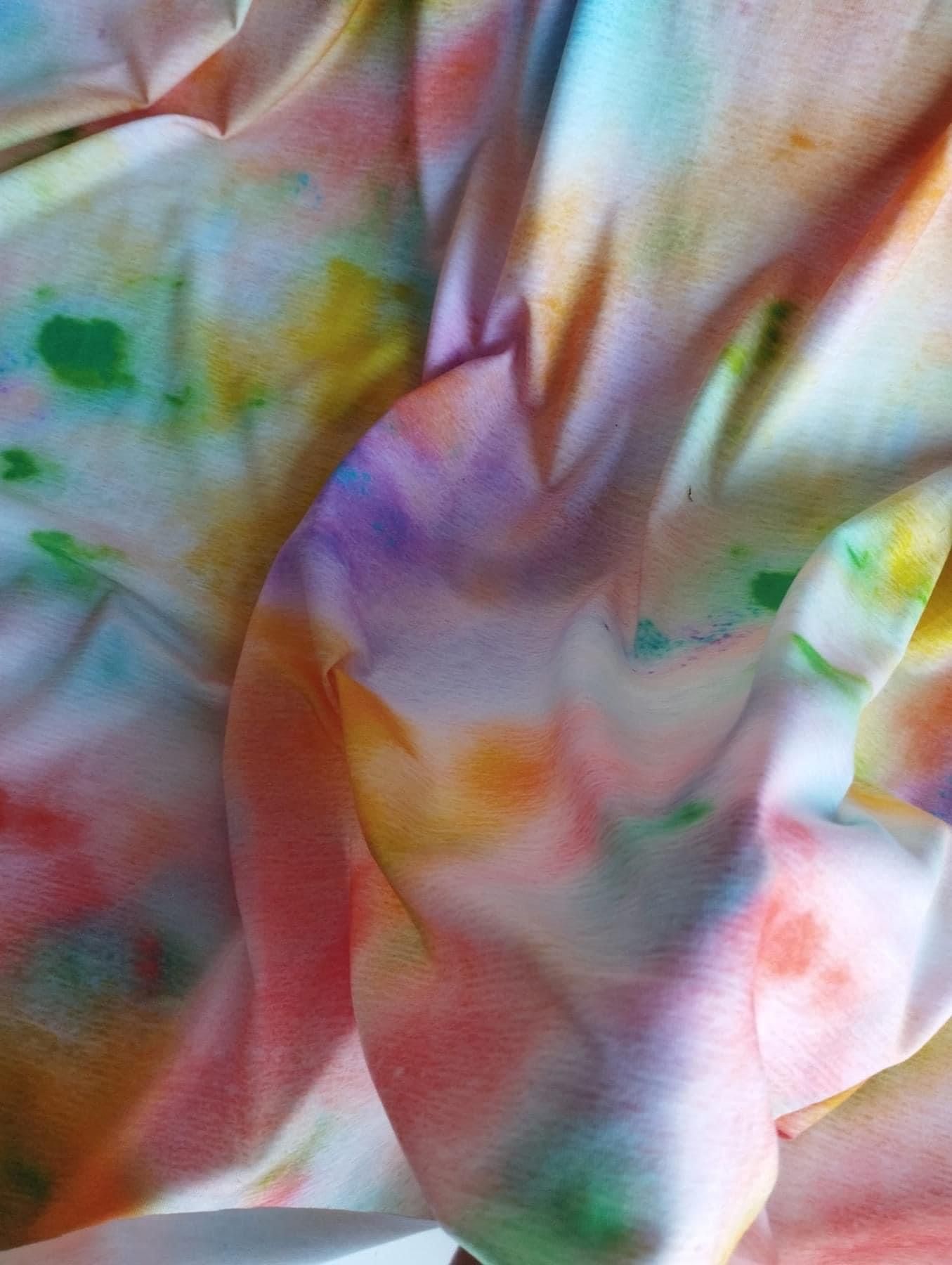 Tyg tyger trikå singel Jersey batik färg