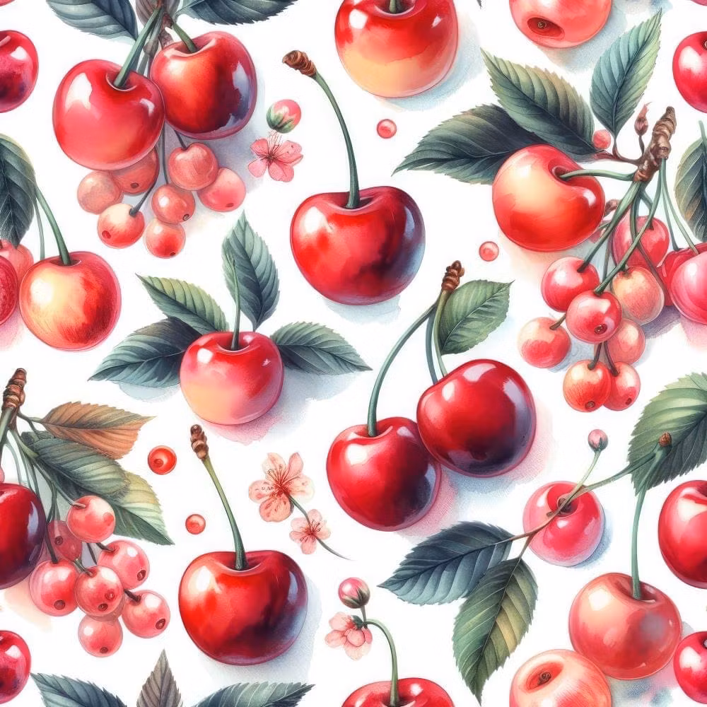 Tyg tyger körsbär cherry