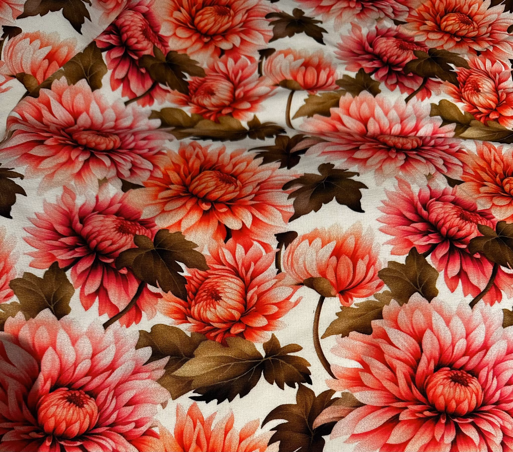 Röda Blommor College French Terry