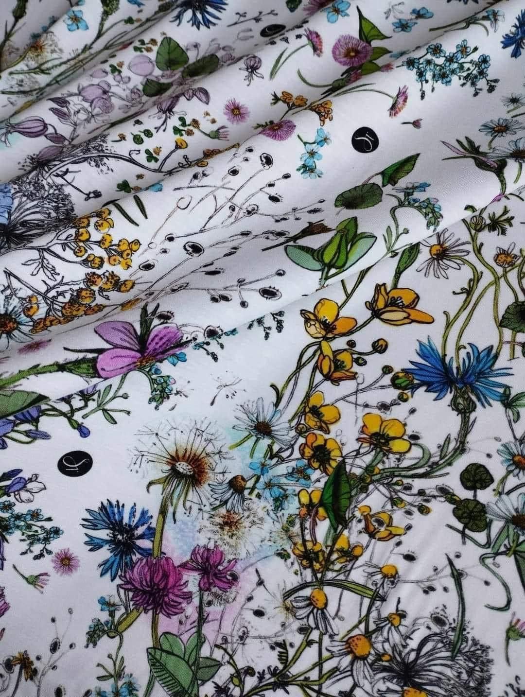 60cm Blommor  Sommar Jersey Viscose OUTLET