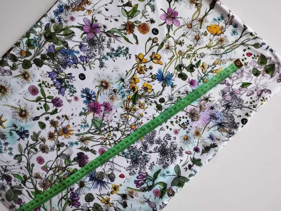 60cm Blommor  Sommar Jersey Viscose OUTLET