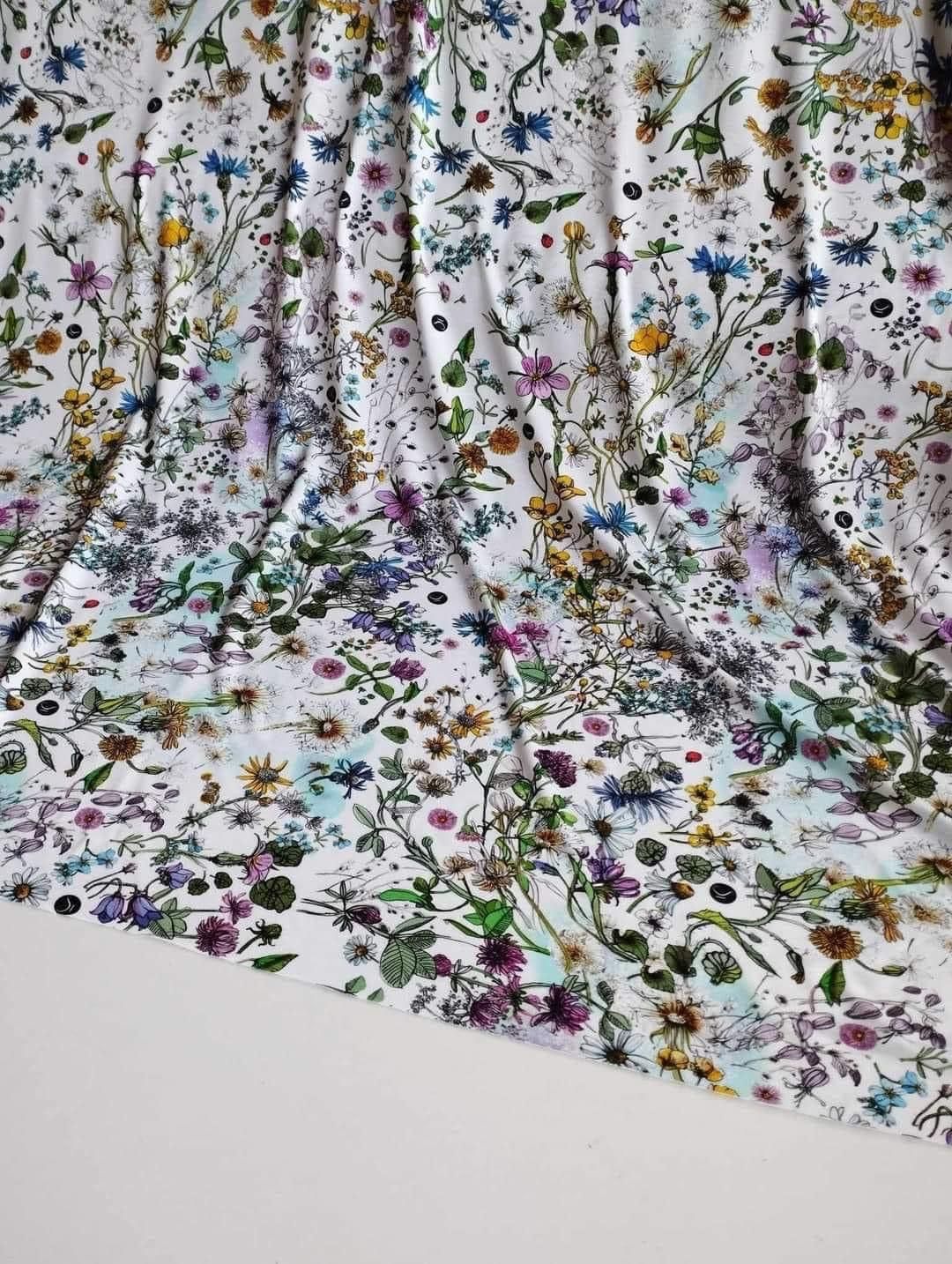 60cm Blommor  Sommar Jersey Viscose OUTLET