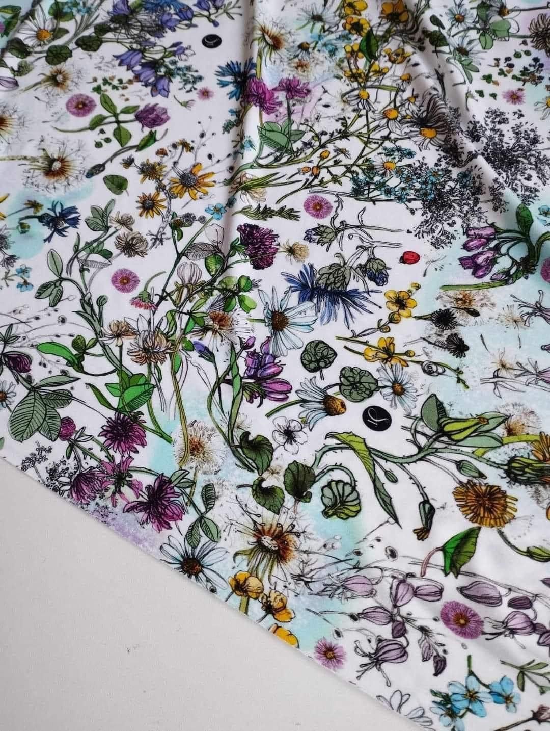 60cm Blommor  Sommar Jersey Viscose OUTLET