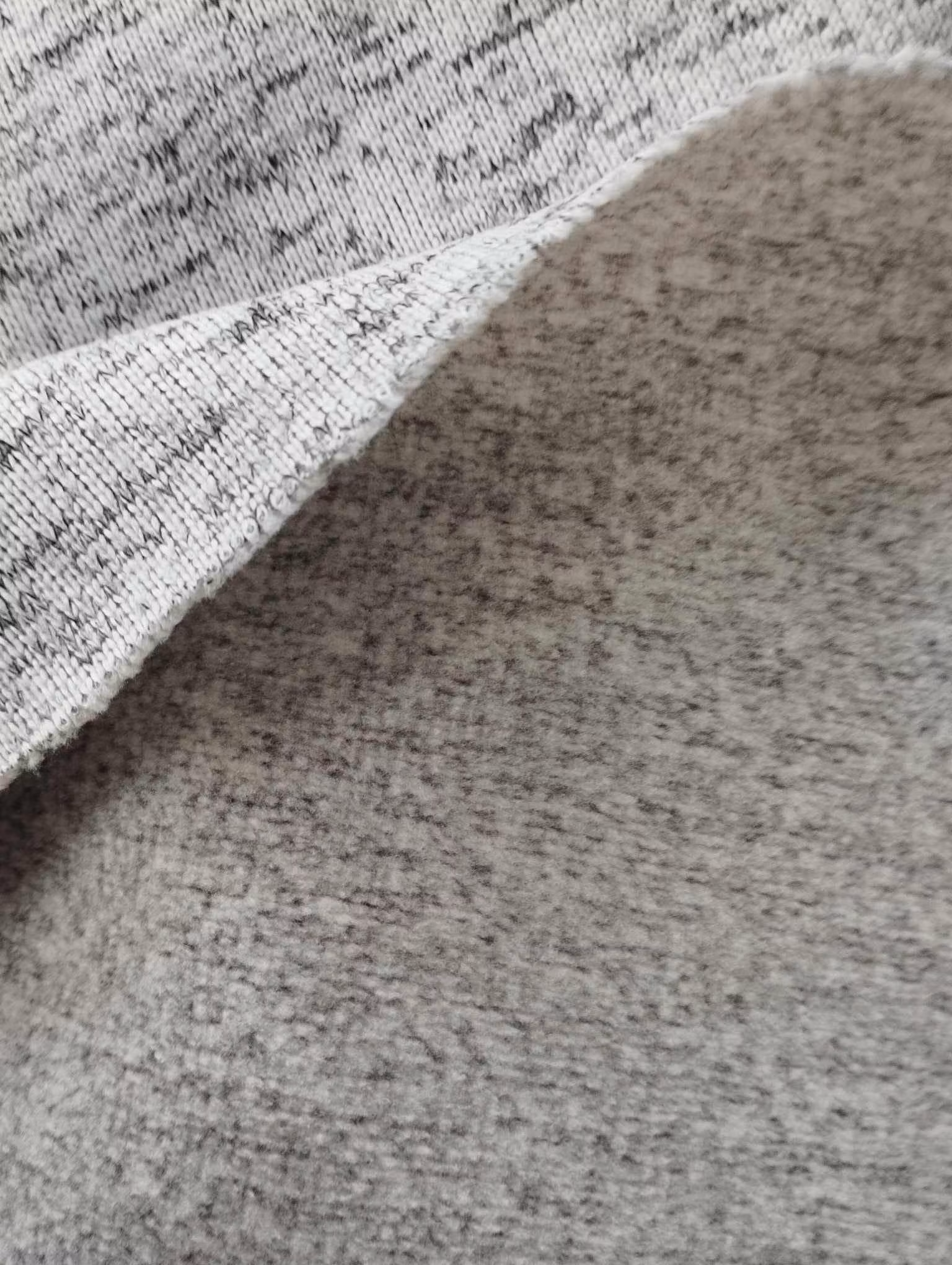 Melange Grå French Terry med Foder OUTLET