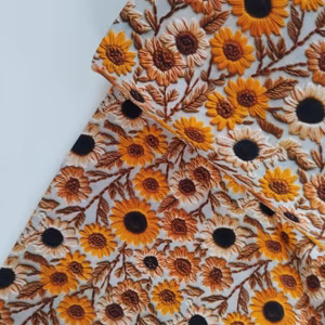 Virkade Blommor College French Terry