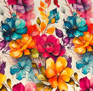 Blommor  Single Jersey