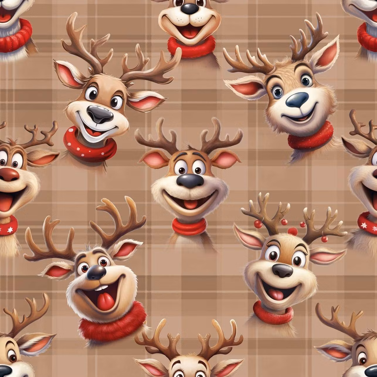 Tyg tyger French Terry college jogging öglad rådjur jul