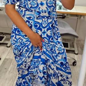 Blad Blå Single Jersey