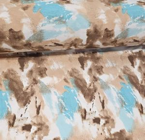 Batik Beige Brun Blå French Terry  OUTLET