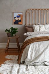 Pläd/ överkast i linne walnut, Tine K Home 160x260 cm