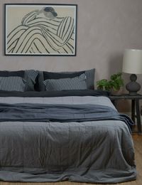 Pläd/ överkast i linne phantom, Tine K Home 160x260 cm