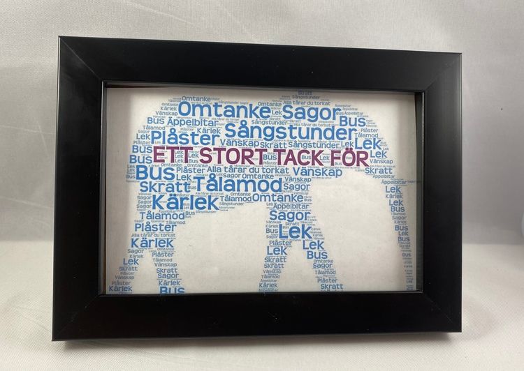 Tavla med personlig text