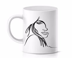Mugg Lineart Woman
