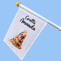 Födelsdagsflagga tårta