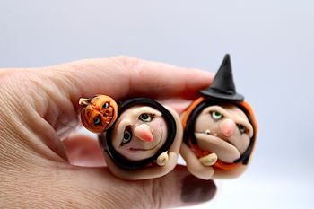 Flygande halloween-kärring
