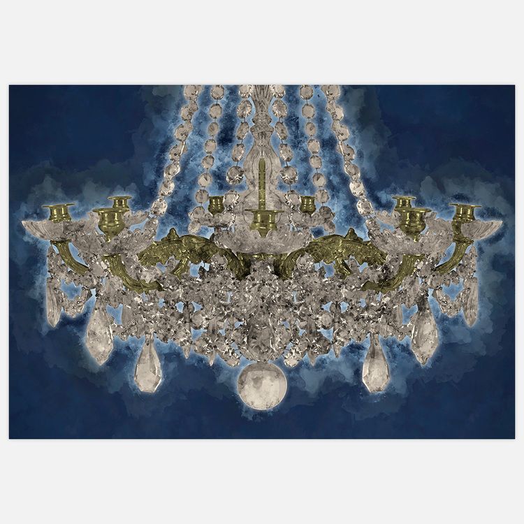 Chandelier on blue