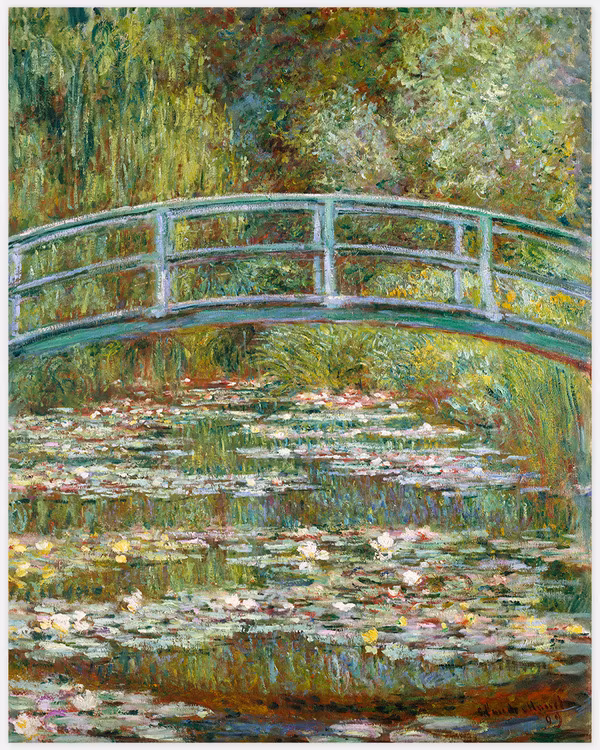 Bridge over a Pond of Water Lilies