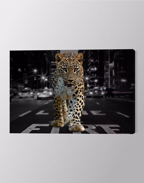 City Leopard Canvas Print