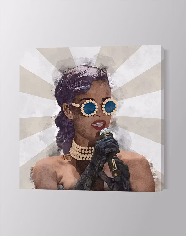 Pop Art Rihanna Canvas Print