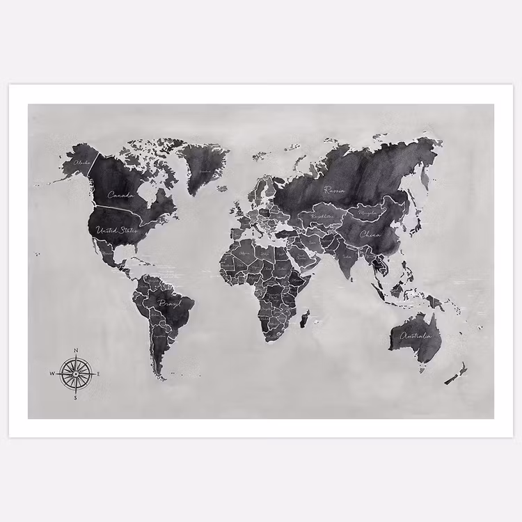 Gallery Wall World Map – Fine Art Prints