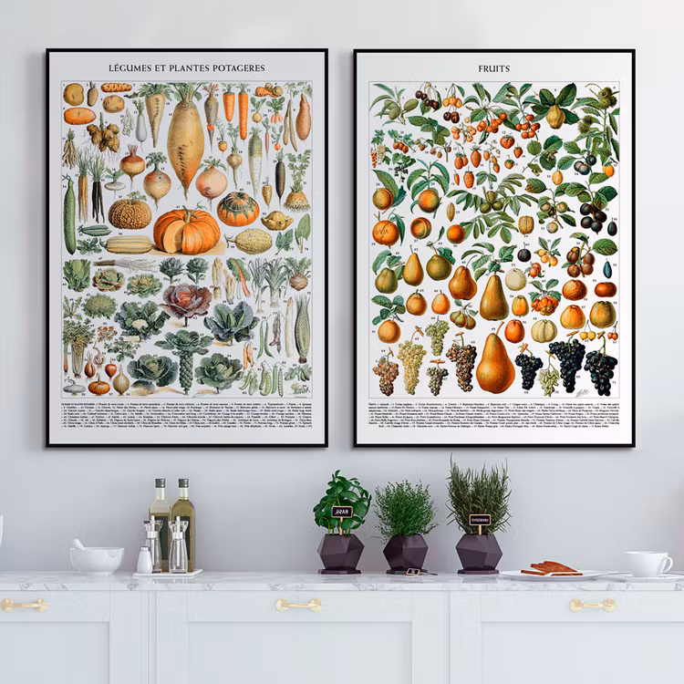 Gallery Wall Fruits & Vegetables – Fine Art Prints