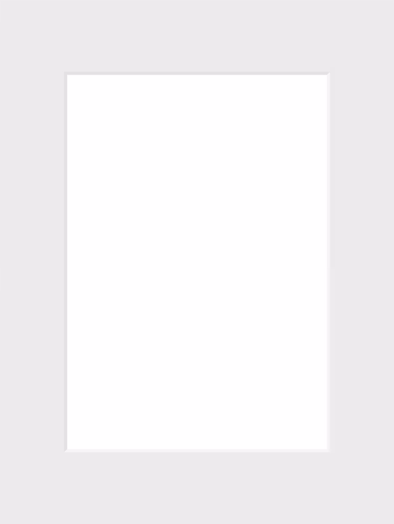 White passepartout, 50x70 – 40x50 cm