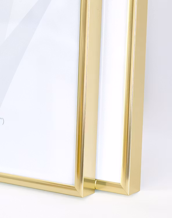 Gold colored picture frame 50x70 cm – 20x28 in – 8x22 mm