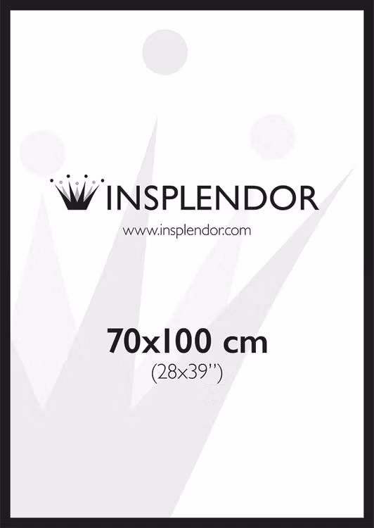 Black wood picture frame 70x100 cm – 28x39 in – 20x22 mm