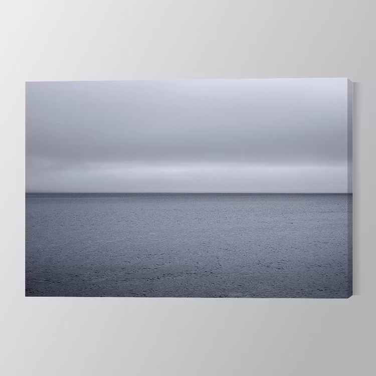 Sea Horizon Gray Canvas