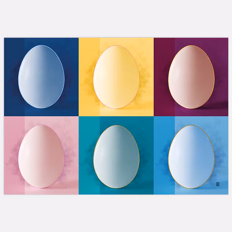 Wall Art Coloured Eggs Art Print made by Insplendor Art Studio.